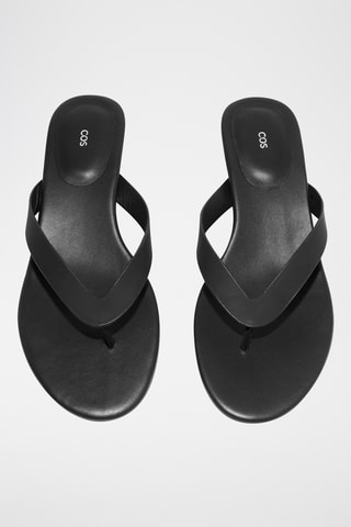 Sandales à talons en cuir - Noir