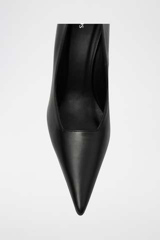 Escarpins compensés en cuir - Noir