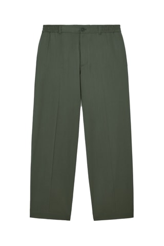Pantalon en laine - Vert foncé