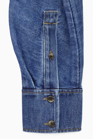 Robe chemise en jean - Bleu