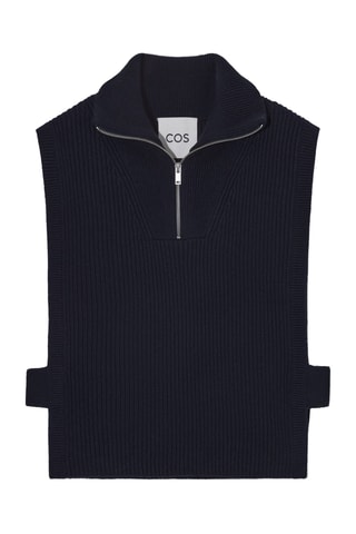 Plastron en laine - Bleu marine