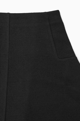 Jupe patineuse en laine - Noir