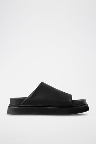 Mules plateformes en cuir - Noir - COS