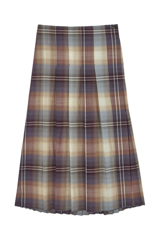 Jupe plissée en laine - Marron - COS