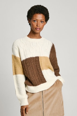 Trui Hilary - Ecru en Bruin