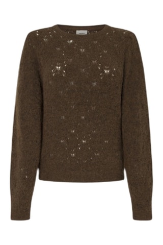 Wollen en Alpacawollen Trui Helen - Bruin