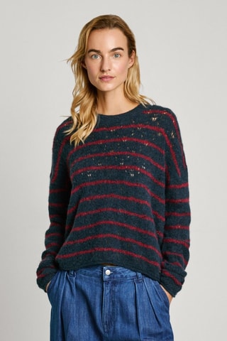 Wollen en Alpacawollen Trui Heven - Marineblauw