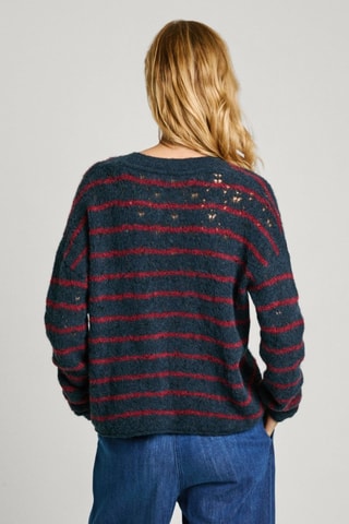 Wollen en Alpacawollen Trui Heven - Marineblauw