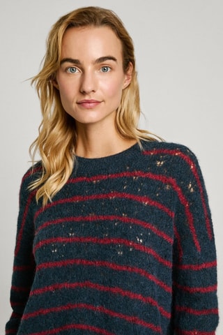 Wollen en Alpacawollen Trui Heven - Marineblauw