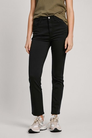Broek met Hoge Taille Tessa - Zwart