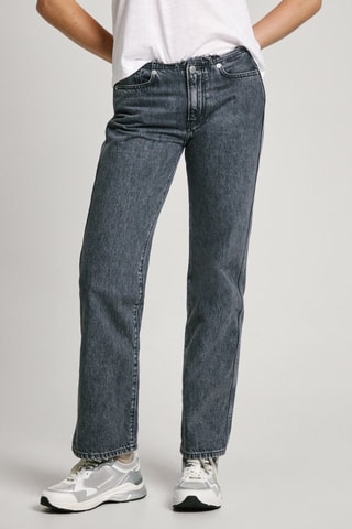 Jeans Straight Charcoal - Zwart