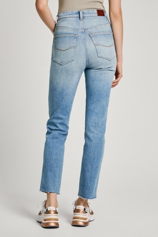 Jeans Hoge Taille Slim Fit - Blauw