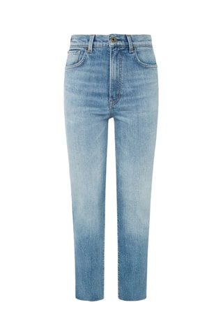 Jeans Hoge Taille Slim Fit - Blauw