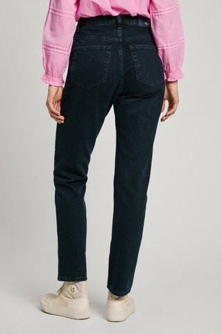 Jeans Hoge Taille Straight Cut - Blauw