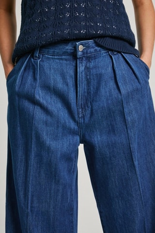 Jeans Loose Pleat - Blauw