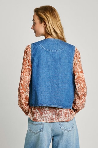 Mouwloos Spijkerjasje Maeve - Blauw