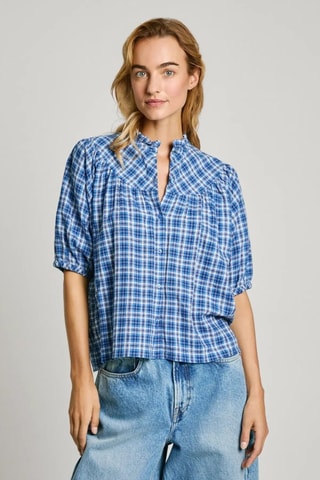 Linnen Blouse Nella - Blauw