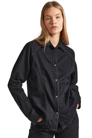 Spijkerblouse Estelle - Zwart