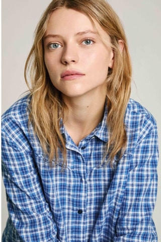 Linnen Blouse Portia - Kobaltblauw