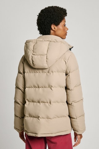 Gewatteerde Jas met Capuchon Bibi - Beige