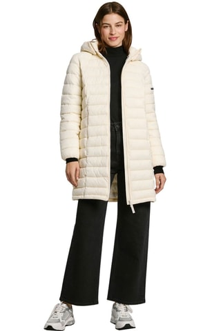 Lange Gewatteerde Jas Ammy - Wit