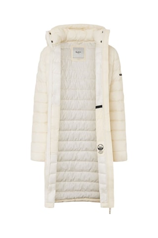 Lange Gewatteerde Jas Ammy - Wit