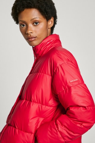 Gewatteerde Jas met Capuchon Carley - Rood