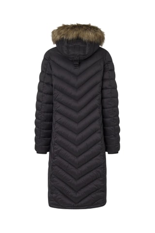 Lange Gewatteerde Jas Babs - Zwart