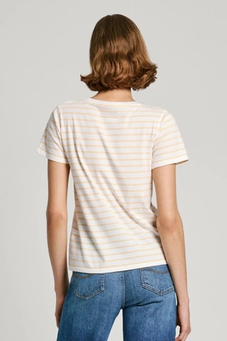 T-shirt Elba - Wit en Beige