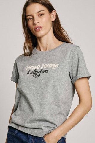 T-shirt Olivia - Gemêleerd Grijs