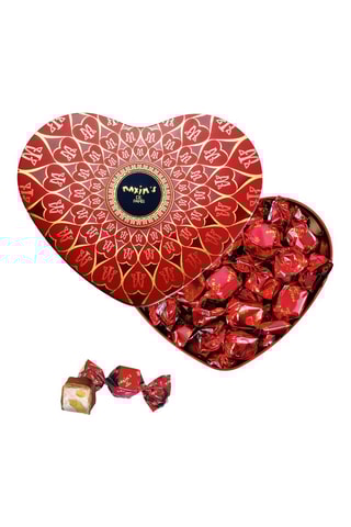 2 x Cœur rouge chocolat au lait tendre nougat - 90 g