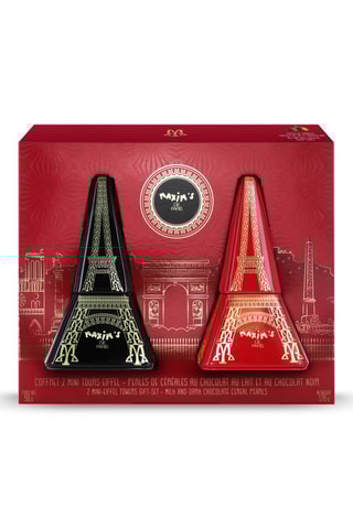 2 x 2 mini tours Eiffel chocolat noir et chocolat au lait - 50 g