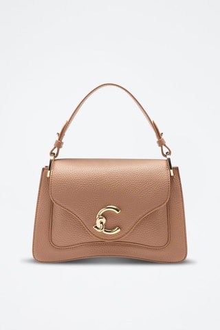 Sac à main en cuir C-Me - Camel