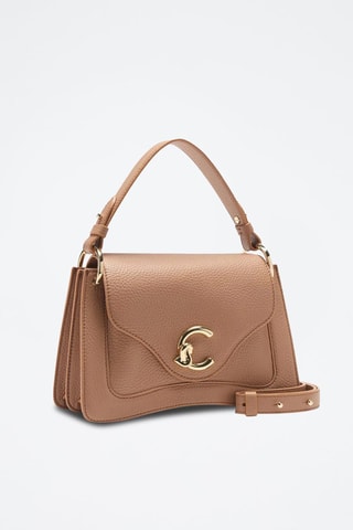 Sac à main en cuir C-Me - Camel