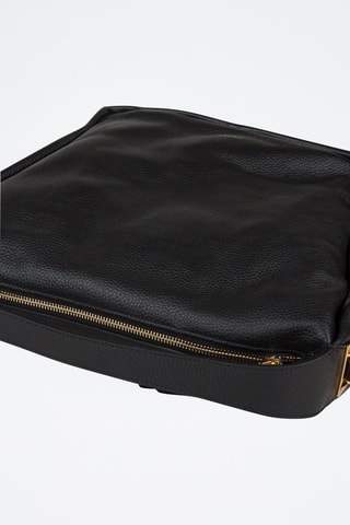 Sac porté épaule en cuir - Noir