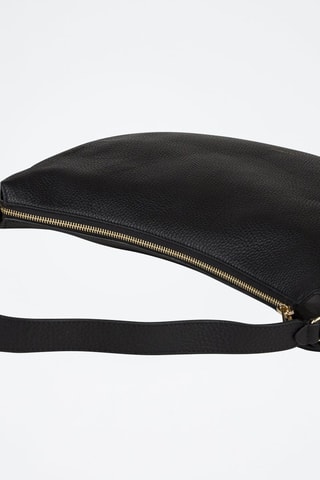 Sac porté épaule en cuir - Noir