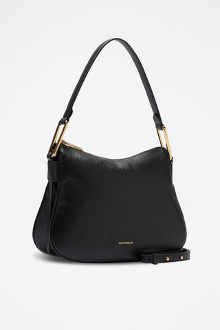 Sac porté épaule en cuir - Noir