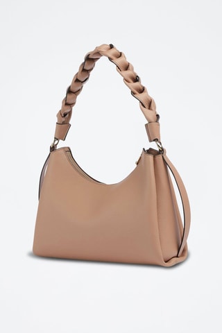 Sac porté épaule en cuir - Nude