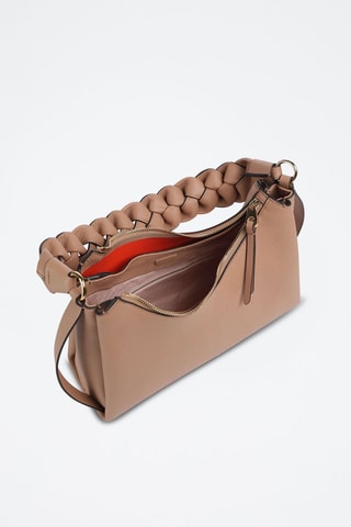 Sac porté épaule en cuir - Nude