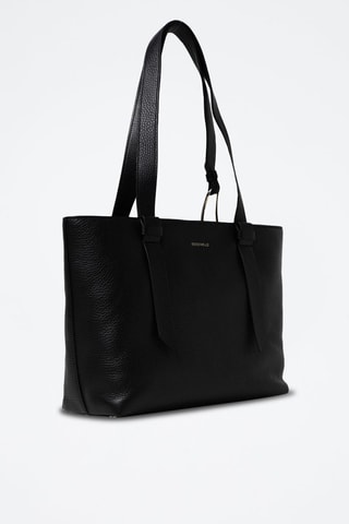 Sac porté épaule en cuir Malory - Noir