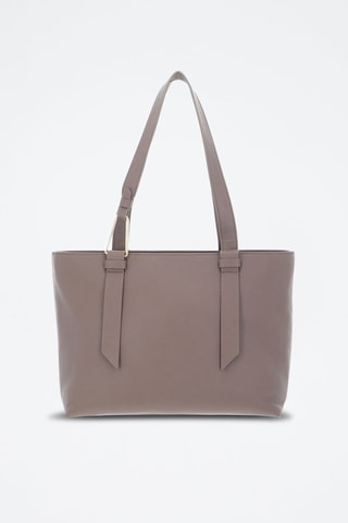 Sac porté épaule en cuir Malory - Taupe