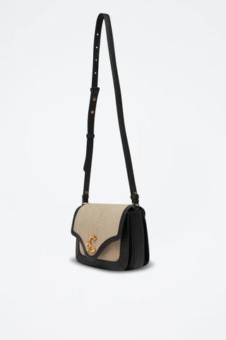 Sac bandoulière en cuir C-Me - Noir