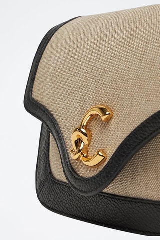 Sac bandoulière en cuir C-Me - Noir