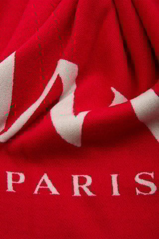 Echarpe en laine et soie - Rouge