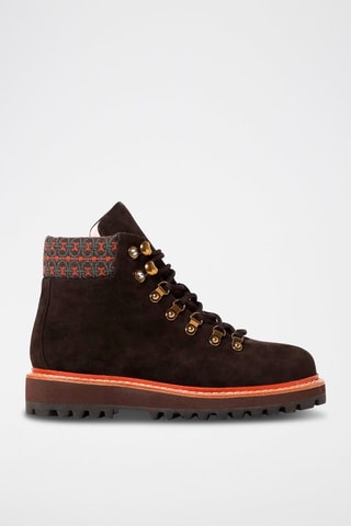 Boots en cuir de chevreau nubuck - Marron