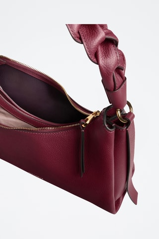 Sac porté épaule en cuir - Bordeaux