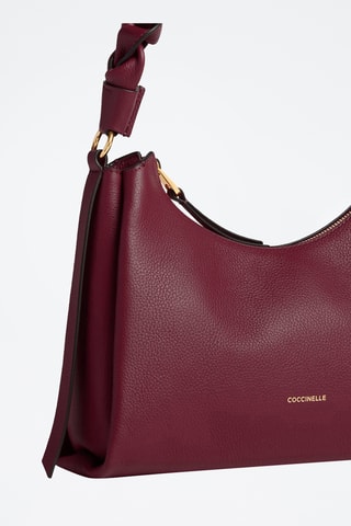 Sac porté épaule en cuir - Bordeaux