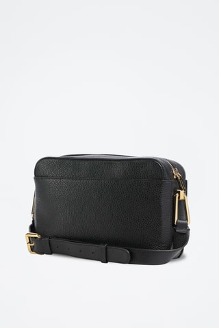 Sac bandoulière en cuir - Noir 
