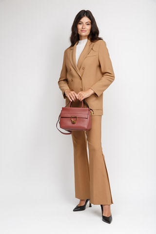 Sac à main en cuir - Rouge brique