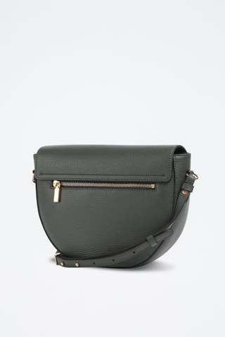 Sac bandoulière en cuir - Gris foncé